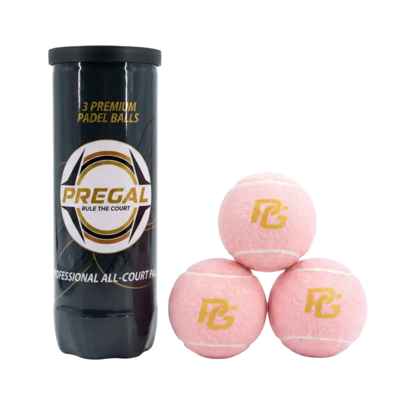 Bote de 3 pelotas de pádel Rosa Pálido