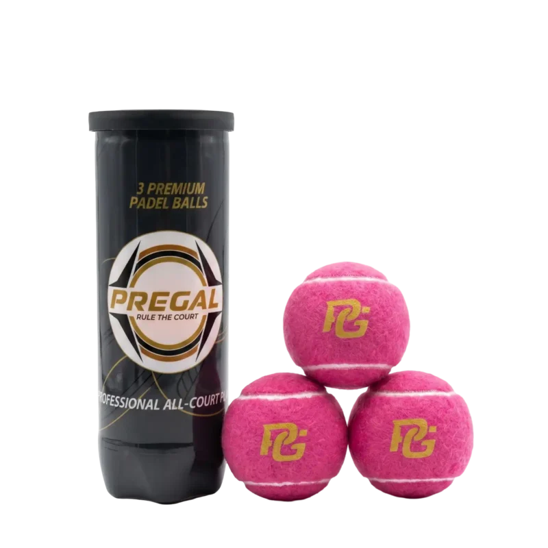 Bote de 3 pelotas de pádel Rosa Neón